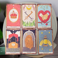 Cartes Oracle Personnalisées avec Guide, Cartes de Guérison en Velours 350 g/m² au Toucher Doux, Bords Dorés, Impression à Faible Quantité Minimale de Commande