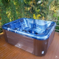 Vente en gros usine Luxueuse Baignoire Spa à bulles en acrylique avec massage, Piscine à remous extérieure pour jardin