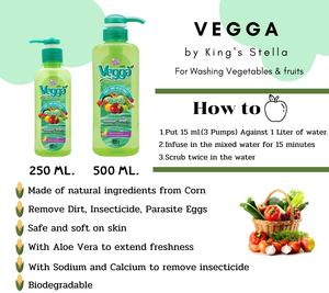 Logo personnalisé Organic VEGGA Produit sain Extrait naturel Nettoyant pour fruits et légumes Liquide de lavage 500 ml. De la Thaïlande - Product Image 2