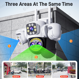 Caméra extérieure Yoosee à triple écran, quatre objectifs, zoom optique 10X, CMOS 16MP, suivi automatique IA, étanche, protection de sécurité CCTV - Product Image 4