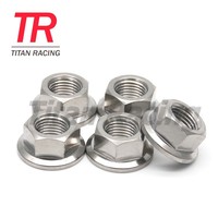 Tuerca hexagonal con brida de titanio DIN 6923