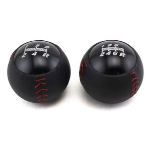 Xx Genuine Leather Aluminium Alloy Luxurious Black Red High Quality Universal Fit Portable Gear <b>Knob</b> Interior Accessory Model - Product Image 1