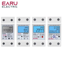 Compteur d'énergie numérique monophasé EARU avec écran LCD, réinitialisation à zéro, compteur de consommation de puissance, compteur de tension, compteur de courant, wattmètre électrique 220V DDS