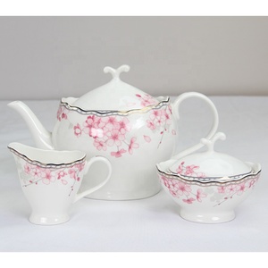 Conjunto de cena de lujo del Real <span class=keywords><strong>albert</strong></span> bone, porcelana, forma de rosa, souptueen, té, olla, azúcar y crema - Product Image 4