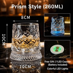 Vaso de <span class=keywords><strong>Whisky</strong></span> Giratorio de 360 Grados con Base Iluminada LED de Colores para KTV, Bar, Decoración del Hogar, Vaso Irrompible - Product Image 6