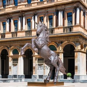 आउटडोर वर्ग कला संग्रह मूर्तिकला प्राचीन जीवन आकार कांस्य घोड़े की प्रतिमा - Product Image 4