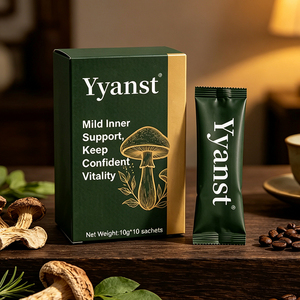 OEM/ODM Mezcla Orgánica de Infusión de Hongos para Mantener la Vitalidad y la Estabilidad, 10g*10 Sobres, Cartón Verde Oscuro, Potenciador Herbal Masculino - Product Image 6