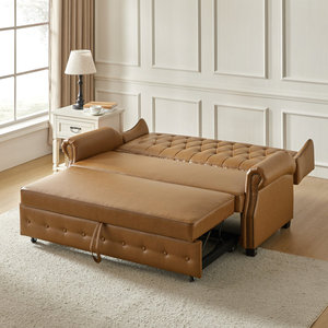 Sofá Cama Esquinero Moderno en Forma de L, Convertible, de Tela, con Almacenamiento, Plegable, para Sala de Estar y Dormitorio - Product Image 3