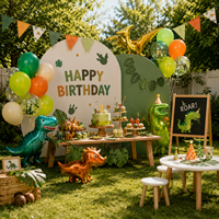 Ballon en Mylar en forme de dinosaure de dessin animé, design géant de dinosaure pour la fête d'anniversaire des enfants, décoration sur le thème de la jungle, fournitures pour événements
