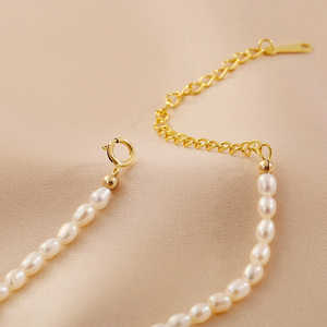 Collier de perles de millet d'eau douce naturelles WENCHI pour femmes 450g Bijoux d'été - Product Image 2