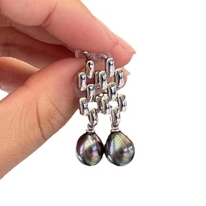 Hermosas Joyas de Plata DIY, Bandeja Vacía para Pendientes de Plata S925 con Cuentas Redondas de 9-13 mm, Pendientes de Moda 2021 con Gancho - Product Image 5