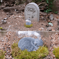 Pierre tombale commémorative pour animaux de compagnie en granit noir poli sur mesure avec un design européen moderne pour une utilisation en extérieur