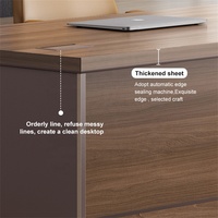 Table de bureau de direction de luxe sur mesure, mobilier de patron, table de PDG, bureau de direction en forme de L, OEM/ODM