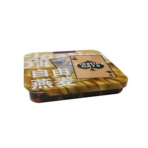 Caja de hojalata con imán para sombra de ojos, tapa deslizante de forma cuadrada con impresión personalizada, tamaño de bolsillo - Product Image 1