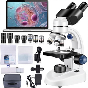 Microscope USB Woehrsh pour adultes, oculaires WF10x/WF25x, grossissement 40X-2000X, source de lumière LED, modèle ASZ1234-Laboratoire - Product Image 1