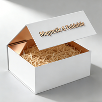 Boîtes en papier magnétiques pliables avec ruban, carton cadeau, livraison rapide pour cadeaux, vente chaude
