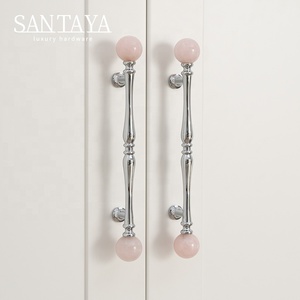 Kenop Lemari Dapur Santaya Brass Chrome Silver, Kenop Lemari Sepatu, Kenop Laci, Gagang Bola Kristal Mewah - Product Image 5