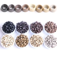 Micro anneau avec vis/perles Micro anneau avec vis lien perles à sertir Extensions de cheveux outils perruque Extension de cheveux perles de haute qualité
