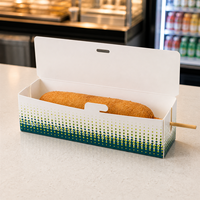 Boîte à hot-dogs pliable imprimée sur mesure, vente en gros, emballage alimentaire jetable résistant à la graisse, fabrication directe