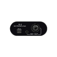Penguat Mikrofon Portabel Multifungsi, Preamplifier Mikrofon Panggung, Penguat Kebisingan Rendah, Gain 48V