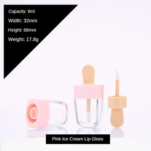 לוגו מותאם אישית גלידה צורה 8 מ "ל ריק שפתיים ברק מיכל זוהר - Product Image 5