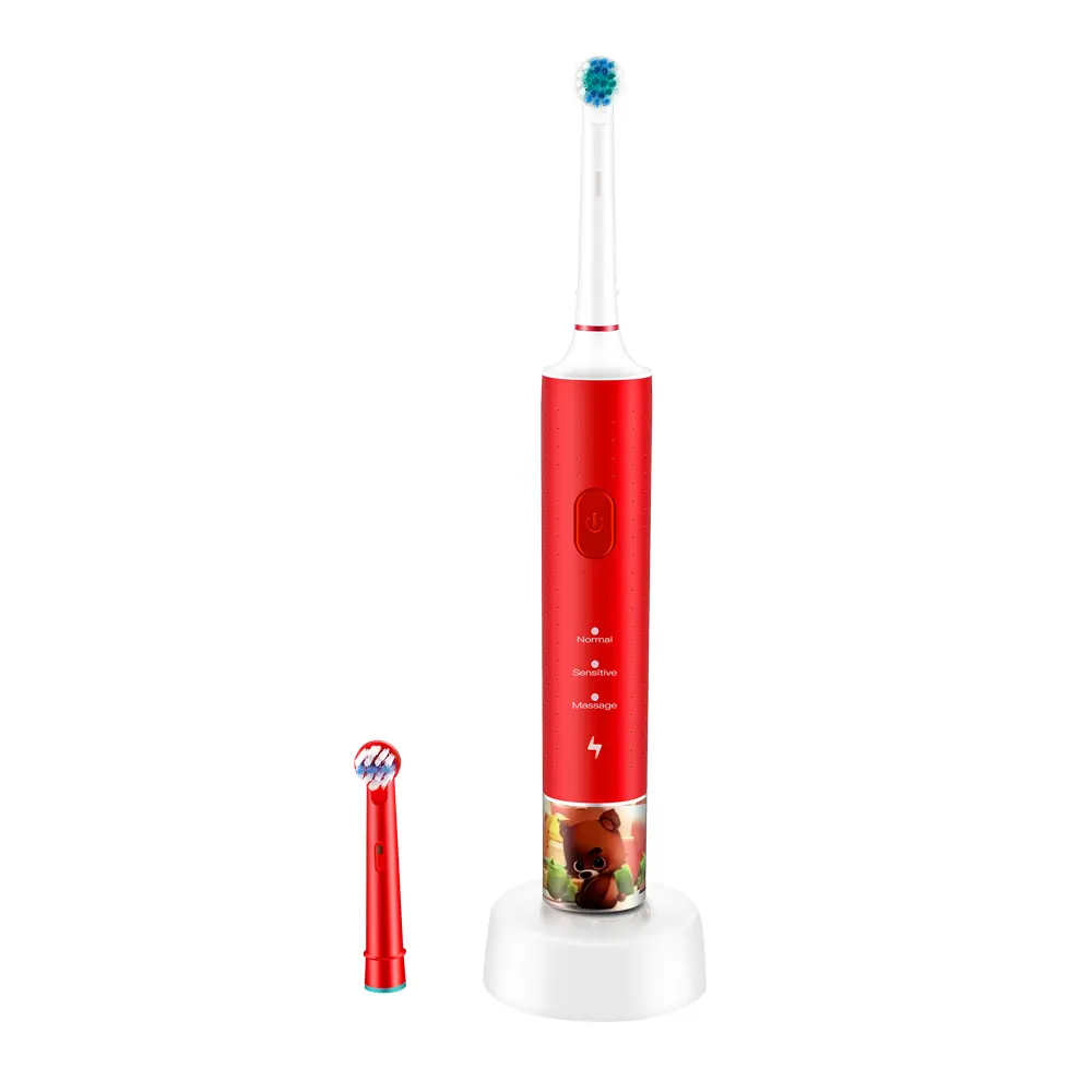 Escova de dentes para crianças ipx7, escova de dentes elétrica de três modos para crianças, à prova d' água