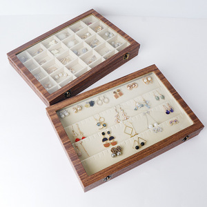 Estuche para Joyas de Cuero con Diseño de Madera, Gran Capacidad, Antioxidación, Varias Especificaciones Disponibles - Product Image 1