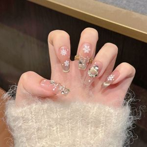 Diseño # 2580 # 2592 # <span class=keywords><strong>Uñas</strong></span> Postizas <span class=keywords><strong>Elegantes</strong></span> con Diseño de Copo de Nieve Navideño 2594, <span class=keywords><strong>Uñas</strong></span> con Temática Navideña, Diseño de Árbol de <span class=keywords><strong>Navidad</strong></span> - Product Image 6