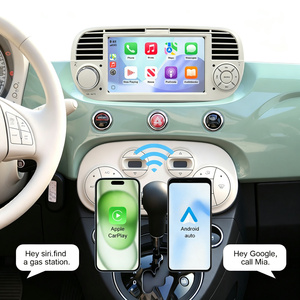 Autoradio Android 7'' con Montaggio su Cruscotto per <span class=keywords><strong>Fiat</strong></span> 500 C 2007-2015, Android <span class=keywords><strong>Auto</strong></span> Wireless, CarPlay Integrato, WiFi, MP3, USB, 1024x600, 1 Anno di Garanzia - Product Image 2