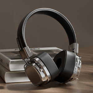 Casque sans fil supra-auriculaire en métal rétro unique, étanche IPX4, avec transducteur dynamique, faible latence, appels HD, audio immersif, <span class=keywords><strong>zéro</strong></span> pression - Product Image 1