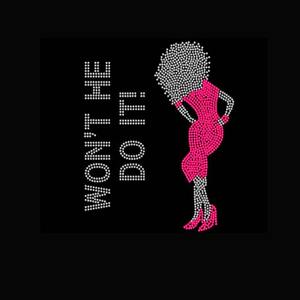 Vente en gros personnalisé ne le fera-t-<span class=keywords><strong>il</strong></span> pas Hotfix Transferts en strass Motifs pour T-shirt - Product Image 5