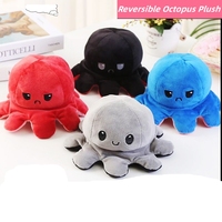 Gros Faible QUANTITÉ MINIMALE DE COMMANDE Bonne Qualité Réversible Poulpe En Peluche Double Face Flip En Peluche Mignon Jouet