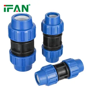 IFAN All Size Corrosion Resistant Blue HDPE Water Pipe Fittings HDPE PP Pipe Socket Fitting