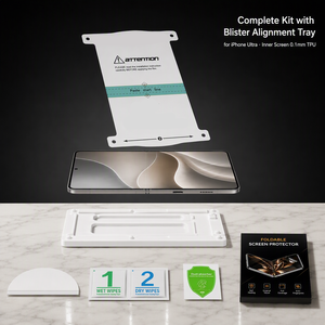 ฟิล์มกันรอยหน้าจอ iPhone Ultra Hydrogel แบบตัดสำเร็จรูป ป้องกันเต็มจอ ซ่อมแซมตัวเองได้  วัสดุ EPU ด้านนอก TPU ด้านใน แบบพับได้ พร้อมถาด - Product Image 3