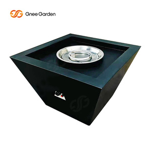 Table de foyer au gaz naturel en acier Corten, carrée, autoportante, avec télécommande et allumage électronique, fournie directement par l'usine - Product Image 6