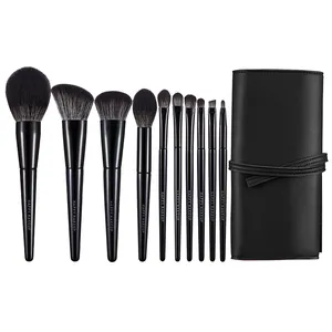 FEIYAN Luxo Super Macio Cabelo Sintético Maquillaje Beleza Full Black Vegan Set Brush Maquiagem