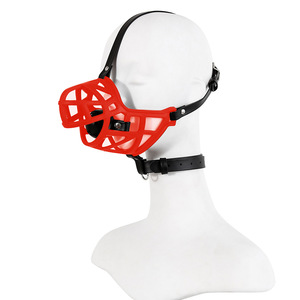 Maschera Fetish Giocattoli Erotici Maschera Anti-morso con Tappo per la Bocca Ball Gag Museruola da Cane in Pelle PU Nera Accessorio Sessuale - Product Image 1