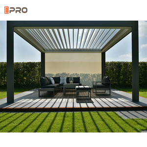Toit Rétractable Terrasse Top Treillis Pergolas De Jardin avec Verre Coulissant Aluminium LED Bandes Lumineuses Étanche Gazebo 200mm - Product Image 6