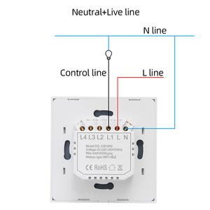 LEDEAST-Interruptor inteligente Tuya, dispositivo de control de voz, 1, 2, 3, 4 bandas, control por aplicación, cable neutro - Product Image 6