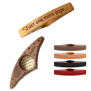 Wooden Thumb <b>Bookmark</b> 9x3.2x1.3 Cm Engraved Reusable Book Clip For Reading - Product Image 5