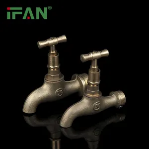 IFAN High Pressure Water Tap 1/2'' 3/4'' Garden Brass Bibcock With Lock