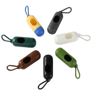 Distributeur de sacs à déjections canines multicolore réutilisable en ABS avec crochet en silicone lavable, support portable pour sacs à déjections pour animaux de compagnie, design compact - Product Image 3