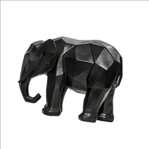 Ornamen gajah geometris, patung Resin dekorasi rumah kabinet Sprinkler ruang tamu sederhana Modern