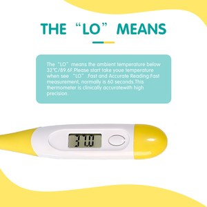 Emballage Jaune Flexible Multicolore Personnalisable ℃ / ℉   Thermomètres numériques médicaux commutables pour bébés, enfants et adolescents - Product Image 2