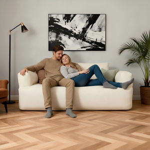 أريكة قابلة للنفخ بمقعدين مخصصة مع غطاء من القماش قابلة للنفخ بمضخة مدمجة للهواء في الهواء الطلق - Product Image 1