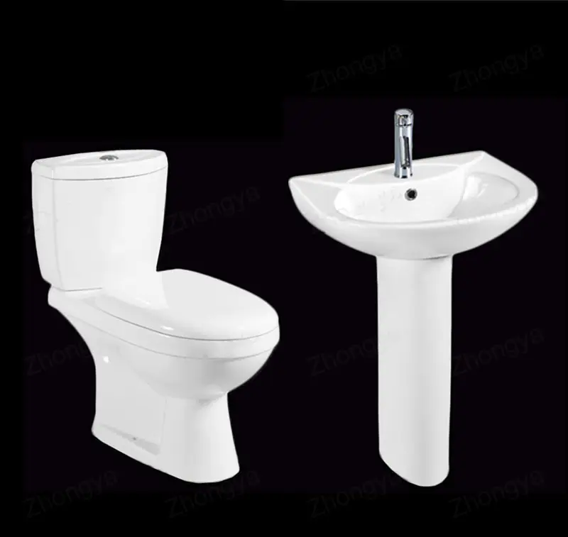 Luo — ensemble de lavabo de toilette deux pièces, piège p wyford, fabriqué en chine, bon marché, à bas prix d'usine