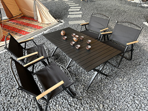 Di động ngoài trời gấp bàn và ghế thiết lập cho những buổi dã ngoại và cắm trại trứng cuộn thiết kế cho công viên - Product Image 3