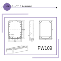 Boîtier de commande étanche en plastique ABS IP65 pour extérieur PW109 DRX Everest pour l'encastrement d'électronique