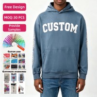 Sudadera con Capucha Personalizada para Hombre, 420 g/m², 100% Algodón, Lavada, con Estampado DTG, Corte Regular, Cuello Redondo, Puños Acanalados