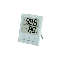 Thermomètre hygromètre numérique avec grand écran LCD, commutation °C/°F, mémoire MAX/MIN, support pliable, en plastique, pour usage domestique
